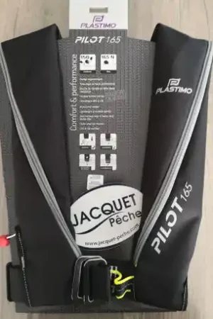 Gilet de sauvetage PLASTIMO Pilot 165 Noir Pas Cher