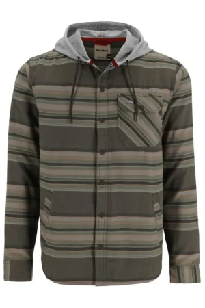 Chemise Hoody SIMMS Santee Flannel Hoody Hickory Dol.Blanket Stripe XXL Quantité Limitée