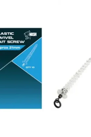 Achat Immédiat Petite vis sur micro émerillon à anneau NASH Plastic swivel bait screw 21mm