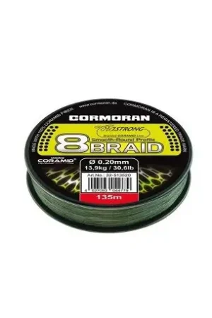 Tresse CORMORAN Corastrong 8 braid 135m 0.20mm Meilleur Prix