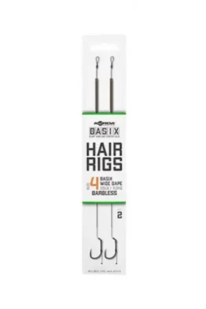 Top Vente Bas de ligne KORDA Basix hair rigs wide gape b taille 8-18lbs