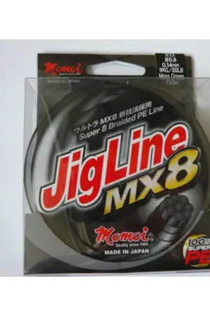 Tresse MOMOI Jig Line MX8 0.12mm 7kg 100m Vert Offre Du Jour