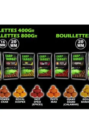 Bouillette FUN FISHING Carp target - Hot spice 20mm - 800Gr Vente Flash