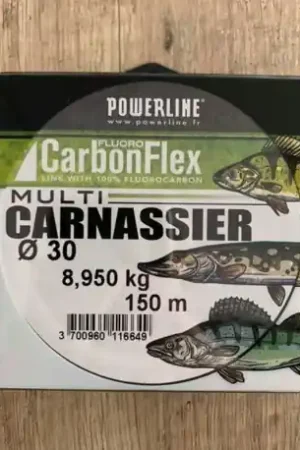 Fluorocarbone POWERLINE Multi carnassier 0.30mm 8.9kg 150m Satisfait Ou Remboursé