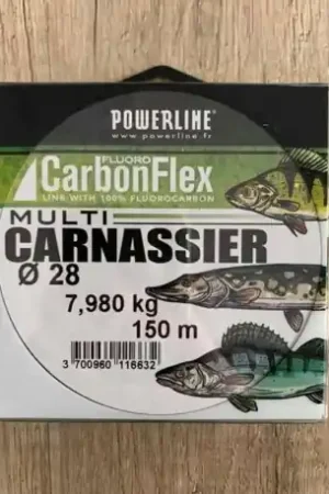 Top Vente Fluorocarbone POWERLINE Multi carnassier 0.28mm 7.9kg 150m