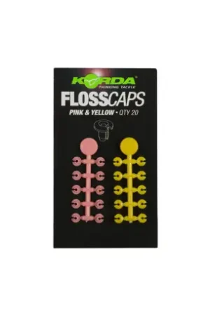 Promotion Saisonnière Floss Caps KORDA Rose & Jaune Qté: 20