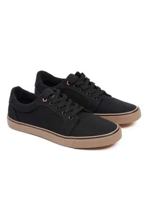 Top Vente Chaussures FOX black canvas shoe- taille 46