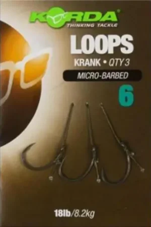 Bas de ligne KORDA Loops Krank B - Barbless - N°6 Solde