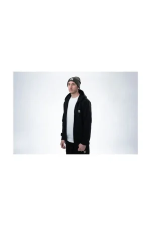 Sweat NASH badge zipped hoodie black- L Affaire À Saisir