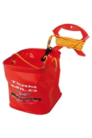 Bon Marché Seau souple MILO rouge+ corde