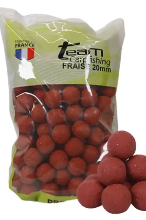 Produit De Marque Bouillettes Team Carpfishing Fraise 20 mm