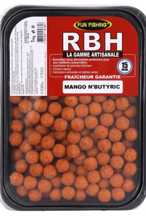 Bouillettes Fun Fishing RBH Boilies Mango N'Butiric 800g Certifié