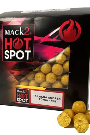 Bouillettes carpe mack2 Scopex Banane boilies 1kg Expédié Aujourd'hui