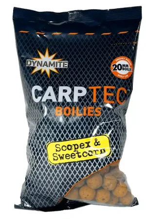 Bouillettes Dynamite Baits CarpTec Scopex & Sweet Corn 900g Satisfait Ou Remboursé
