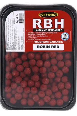 Bouillettes Fun Fishing RBH Boilies Robin Red 800g Solde