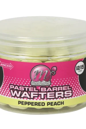 Bouillettes équilibrées carpe mainline wafter barrels peppered peach 12/15mm Solde
