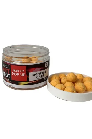 Nouveauté Bouillettes flottantes carpe mack2 high viz pop up monster crab 15mm 50g