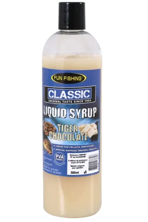 Booster carpe fun fishing classic liquid syrup tiger chocolate 480ml Certifié