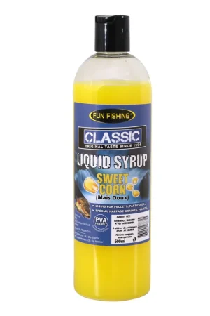 Booster carpe fun fishing classic liquid syrup ma&iuml;s doux 500ml Commander Vite
