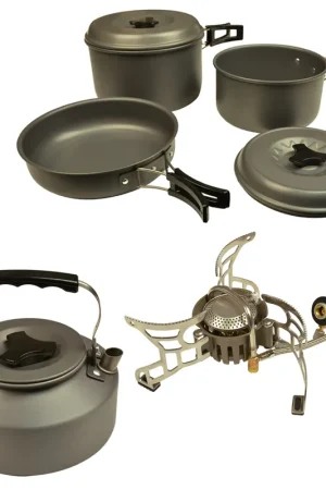 Pack Cooking Logistik Powerful Stove + Logistik Kettle + Logistik Cookware Set Satisfait Ou Remboursé