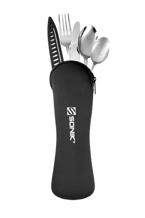 Set De Couverts Sonik Sizzla Cutlery Set Inox Avec Pochette Néoprène Meilleure Vente