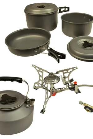Pack Cooking Logistik Lite Stove + Logistik Kettle + Logistik Cookware set Commander Maintenant