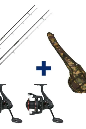 Pack 2 Cannes Carp Addict 10 ft 3.5 lbs + 2 Moulinets 8000 LC + Fourreau Achat Immédiat