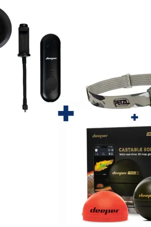 Pack Deeper Chirp+ 3D + Petzl Aria I + Amplificateur Wifi pour bateau amorceur Promotion Saisonnière