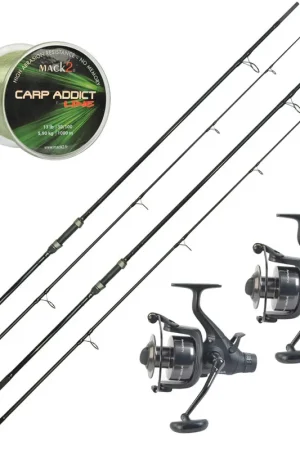 Pack 2 Carp Addict Evo 10' 3.5lbs + 2 Carp Addict 6000 FR + Nylon Prix Bas