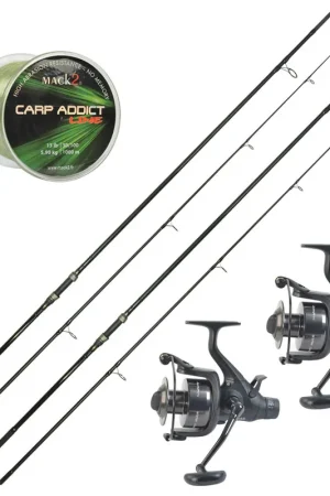 Pack 2 Carp Addict Evo 12' 3.5lbs + 2 Carp Addict 6000 FR + Nylon Offre Limitée