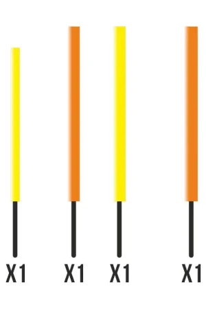 Antennes Garbolino Pack de 6 Antennes Insert Court Plastique Creuse 1.5/2/2.5mm Commande En Gros