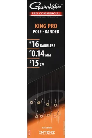 Commander Maintenant Bas de Ligne Gamakatsu King Pro Pole Banded 15 cm x 8