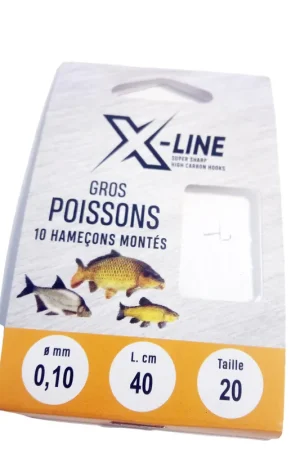 Offre Exclusive Hame&ccedil;ons mont&eacute;s coup x line gros poissons (x10)