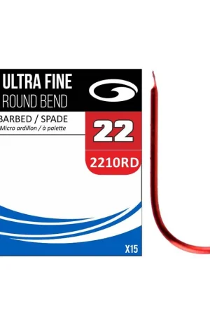 Usine Directe Hamecon Garbolino Non Mont&eacute;s Ultra Fine Red Round Bend 2210RD (x15)