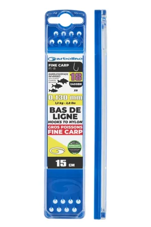 Bas de Ligne Montés Compétition GARBOLINO Fine Carpe F1-R Paiement Sécurisé