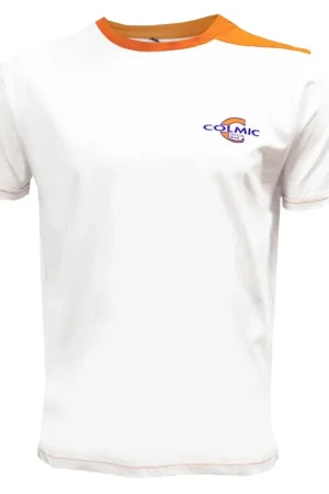 T-shirt Colmic Blanc/orange Nouvelle Collection