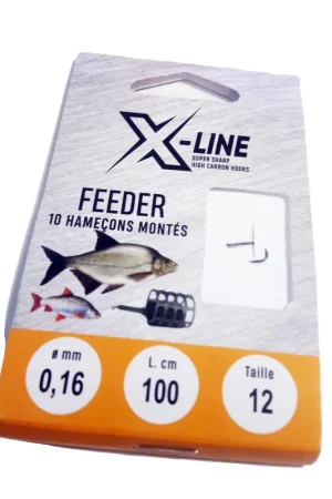 Hameçons montés coup x line feeder (x10) Haute Qualité