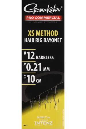 Promotion Saisonnière Bas de Ligne Gamakatsu XS Method Hair RIg Bayonet 15 cm x8