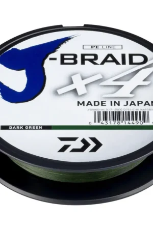 Certifié Tresse daiwa jbraid 4 brins verte 270m