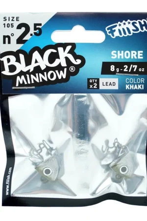 Authentique Têtes Plombée Fiiish Black Minnow 105 Shore 8g (X2)