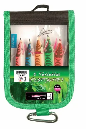 Nouveauté Turlutte mer flashmer kit 5 turluttes flottantes