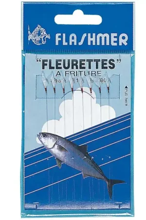 Certifié Bas de ligne mer flashmer fleurettes fritures 8 hamecons n°18