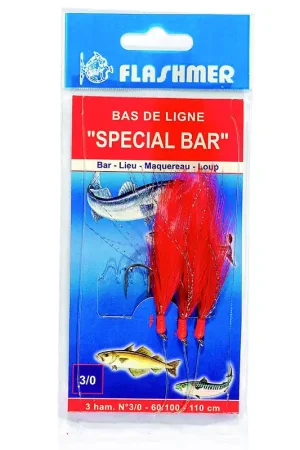 Bas de ligne mer flashmer special bar n°3/0 Commander Maintenant