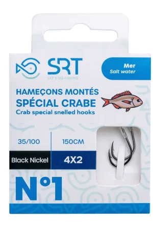 Vente Flash Hameçon Monté SERT Spécial Crabe 150cm