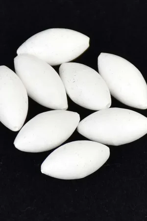 Perles ovales flottantes Sunset blanches (x20) Livraison Express