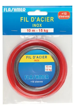 Fil d'acier tressé flashmer inox 10m Vente Directe