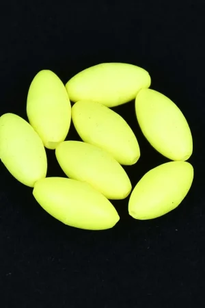 Dernier Modèle Perles ovales flottantes Sunset FLUO JAUNE (X20)