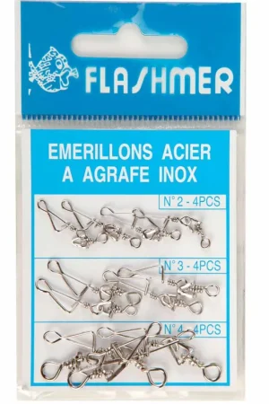 Emerillons agrafes flashmer kit de 12 émerillons inox Retour Gratuit