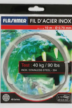 Fil d’acier explorer tackle avec tressage en 49 brins (10m) Quantité Limitée