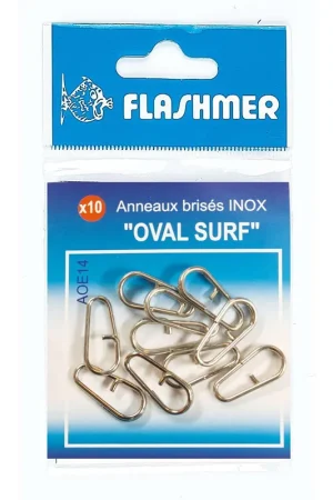 Anneau Ovale Surf Casting Inox FLASHMER X10 Vente Flash